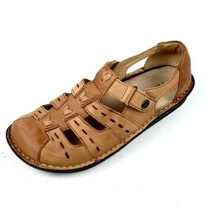 Algeria Womens Tan Leather Fisherman Clog Size (US 6,6.5)